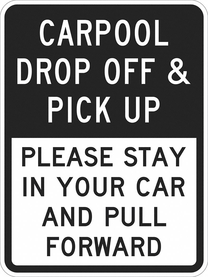 Pick-Up And Drop-Off Only No Parking Sign 8"x12" Aluminum Signs 
