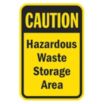 Caution: Hazardous Waste Storage Area Signs