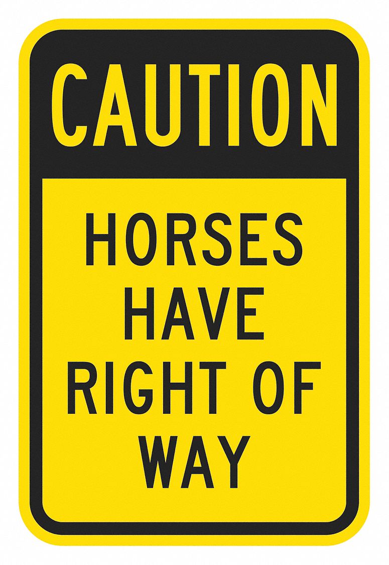 Traffic Sign: 18 in x 12 in Nominal Sign Size, Aluminum, 0.063 in, Engineer