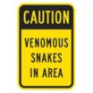 Caution: Venomous Snakes In Area Signs