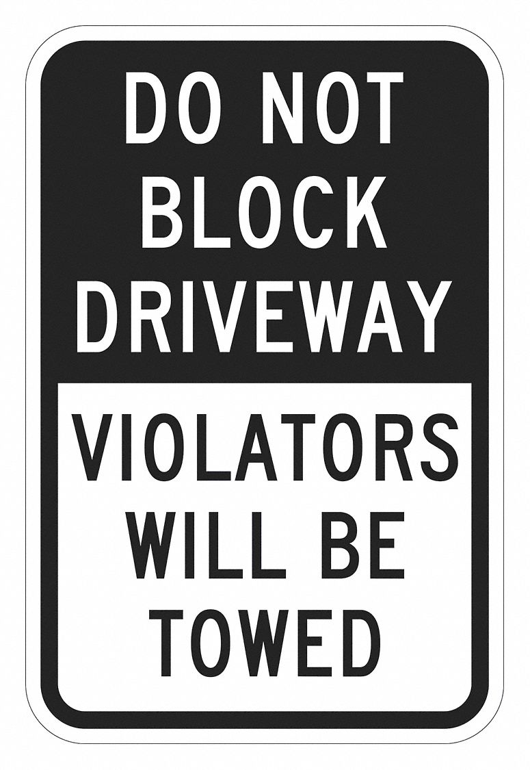 Parking Sign: 18 in x 12 in Nominal Sign Size, Aluminum, 0.063 in, High Intensity Prismatic