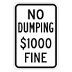 No Dumping $1000 Fine Signs image
