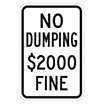 No Dumping $2000 Fine Signs image