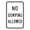 No Dumping Allowed Fe599 (81108) Signs