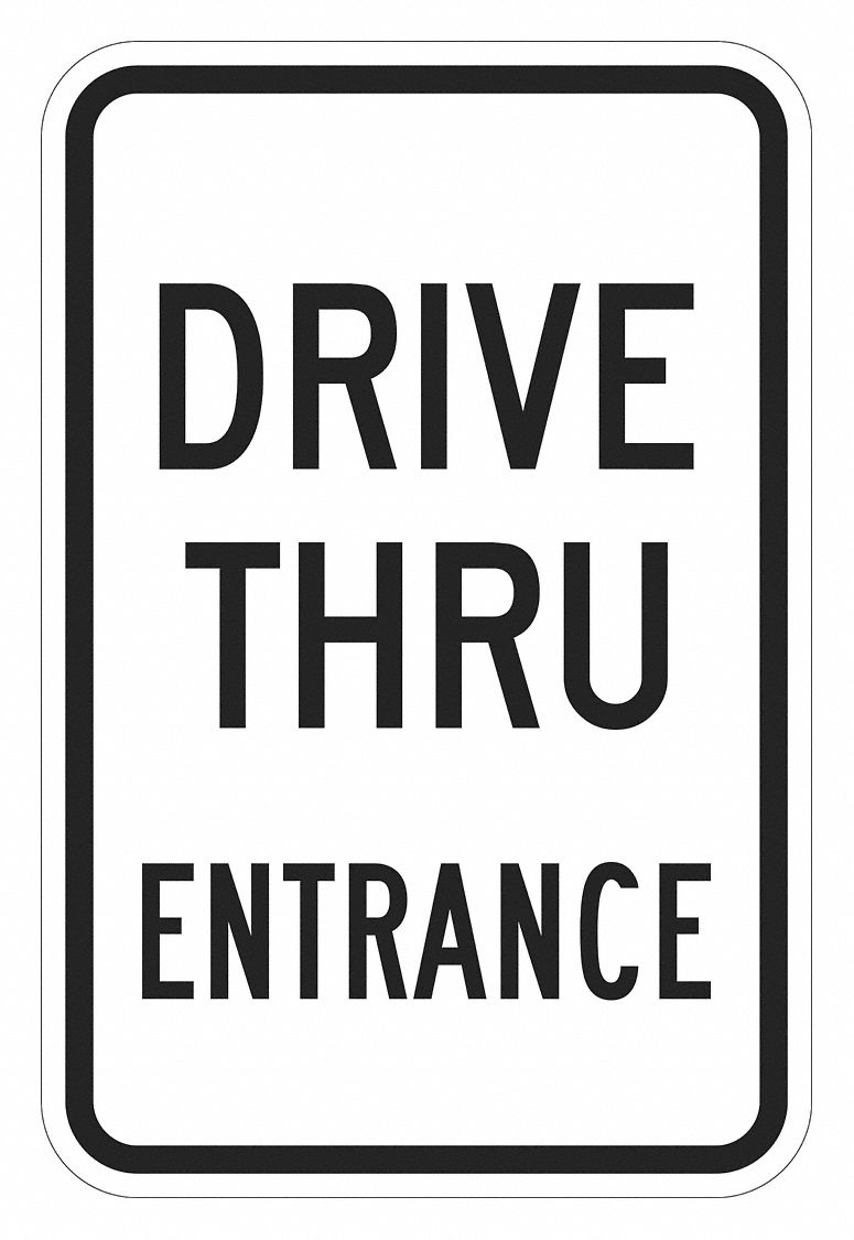 Traffic Sign: 18 in x 12 in Nominal Sign Size, Aluminum, 0.063 in, Engineer