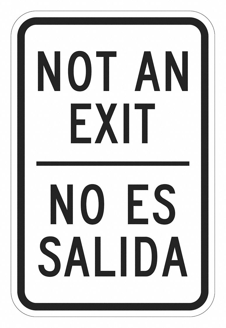 Traffic Sign: 18 in x 12 in Nominal Sign Size, Aluminum, 0.063 in, Engineer