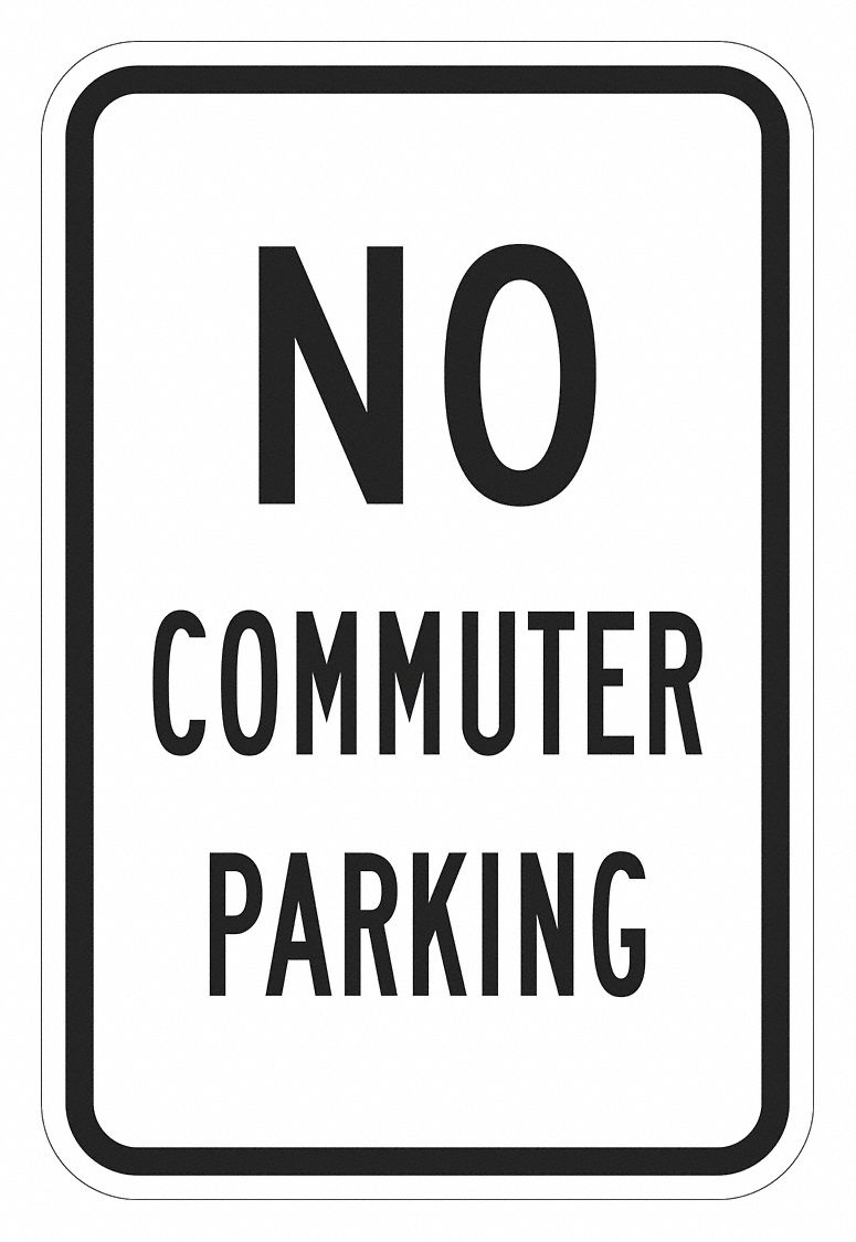 Parking Sign: 18 in x 12 in Nominal Sign Size, Aluminum, 0.063 in, High Intensity Prismatic