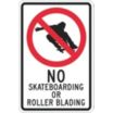 No Skateboarding Or Roller Blading Signs