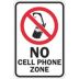 No Cell Phone Zone Signs