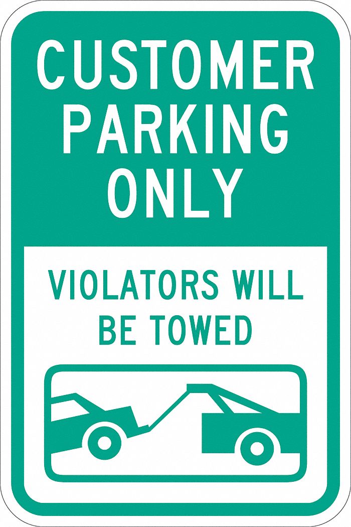 18 In X 12 In Nominal Sign Size, Aluminum, Parking Sign - 448U16|T1 - Foto 13
