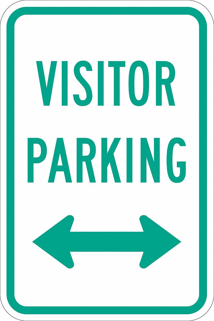 Parking Sign: 18 in x 12 in Nominal Sign Size, Aluminum, 0.063 in, Diamond