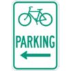 Bicycle Parking Signs (With Left Arrow)