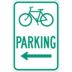 Bicycle Parking Signs (With Left Arrow)