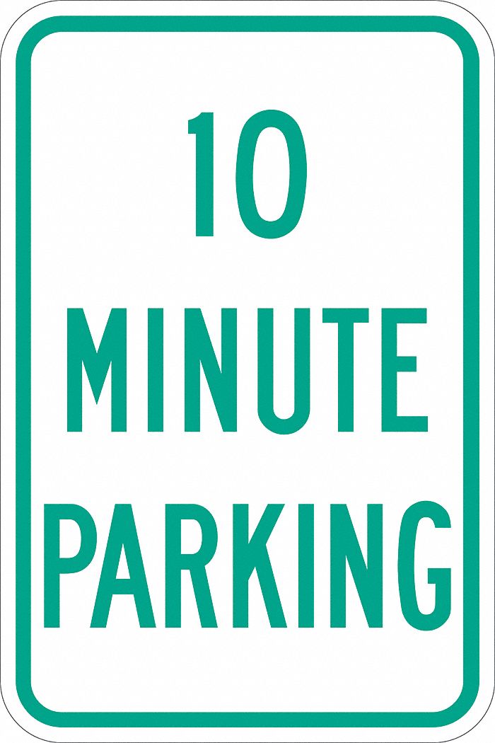 Parking Sign: 18 in x 12 in Nominal Sign Size, Aluminum, 0.063 in, R7-37 MUTCD, Diamond