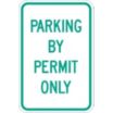 Parking By Permit Only Signs