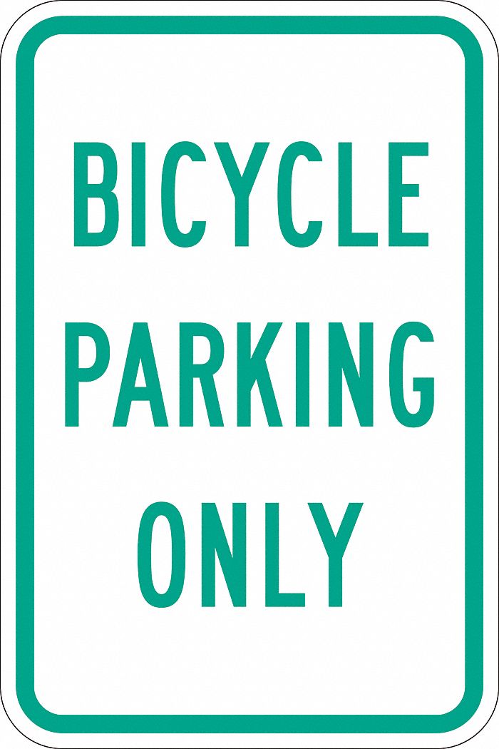 Parking Sign: 18 in x 12 in Nominal Sign Size, Aluminum, 0.063 in, High Intensity Prismatic