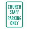 Church Staff Parking Only Signs