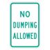 No Dumping Allowed Signs