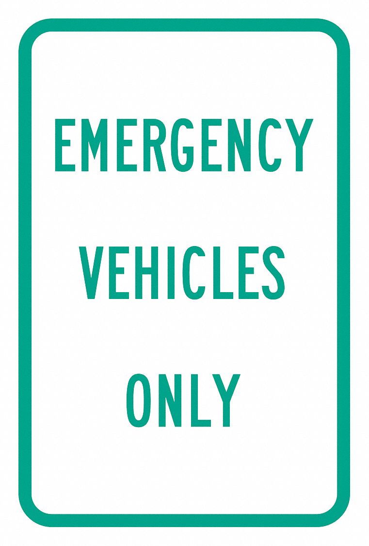 Parking Sign: 18 in x 12 in Nominal Sign Size, Aluminum, 0.063 in Thick, Diamond, Green, White