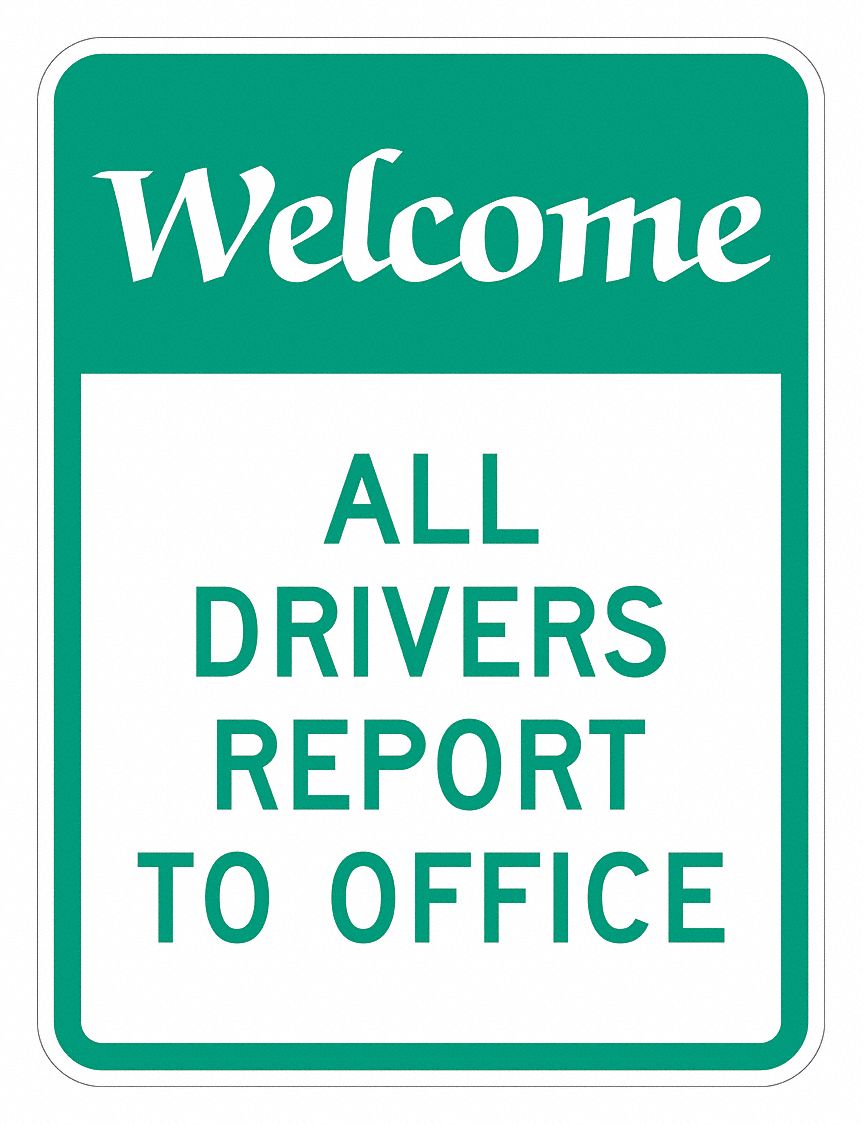 Reflective  Loading & Unloading Welcome Sign: Aluminum, Mounting Holes Sign Mounting, Diamond Grade