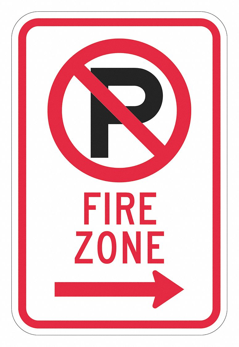 Parking Sign: 18 in x 12 in Nominal Sign Size, Aluminum, 0.063 in, High Intensity Prismatic