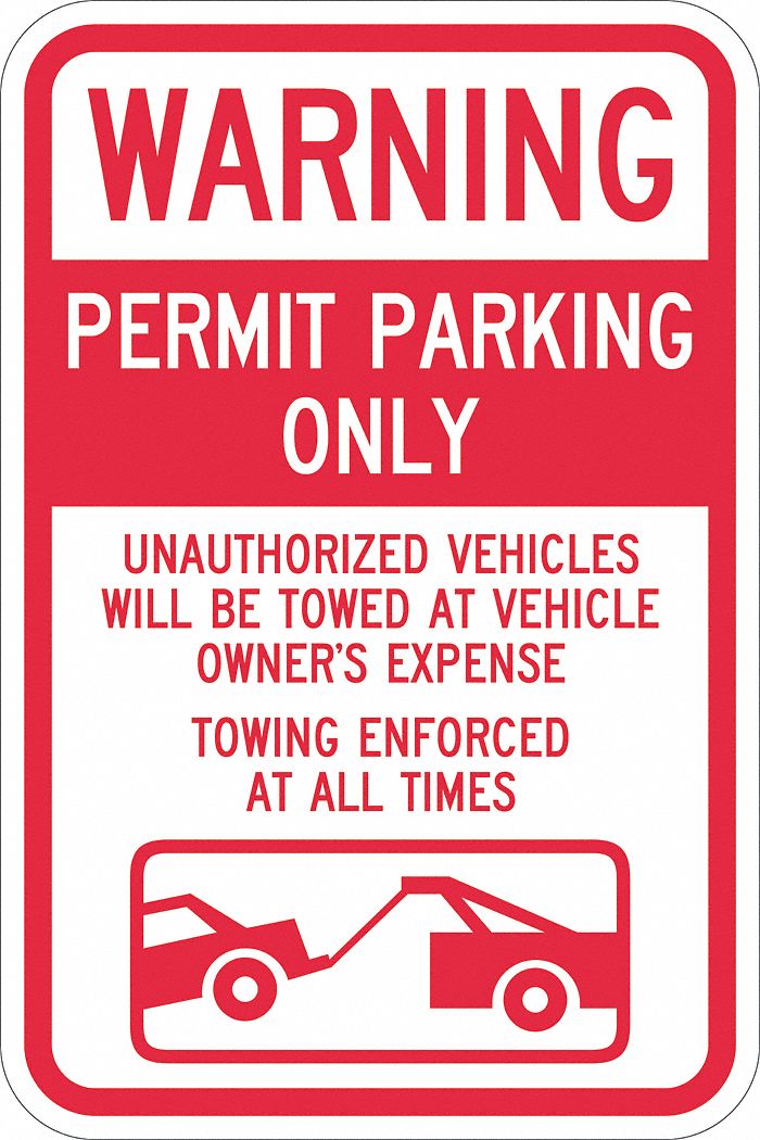 Facility Sign: 18 in x 12 in Nominal Sign Size, Aluminum, 0.063 in, Diamond