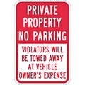 Private Property No Parking Signs