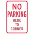 No Parking Here To Corner Signs