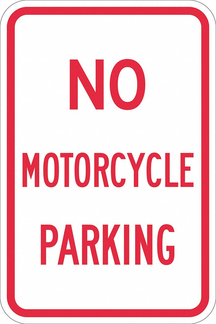 18 in x 12 in Nominal Sign Size, Aluminum, No Parking Sign - 448Z60|T1 ...