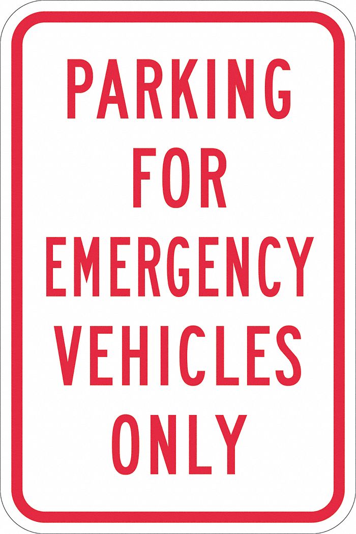 Parking Sign: 18 in x 12 in Nominal Sign Size, Aluminum, 0.063 in Thick, Diamond