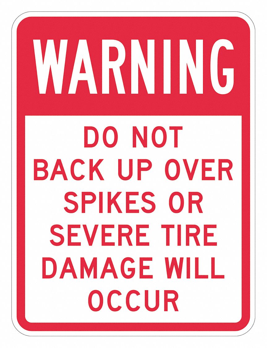Reflective  Accident Prevention Warning Sign: Aluminum, Mounting Holes Sign Mounting, 0.063 in Thick