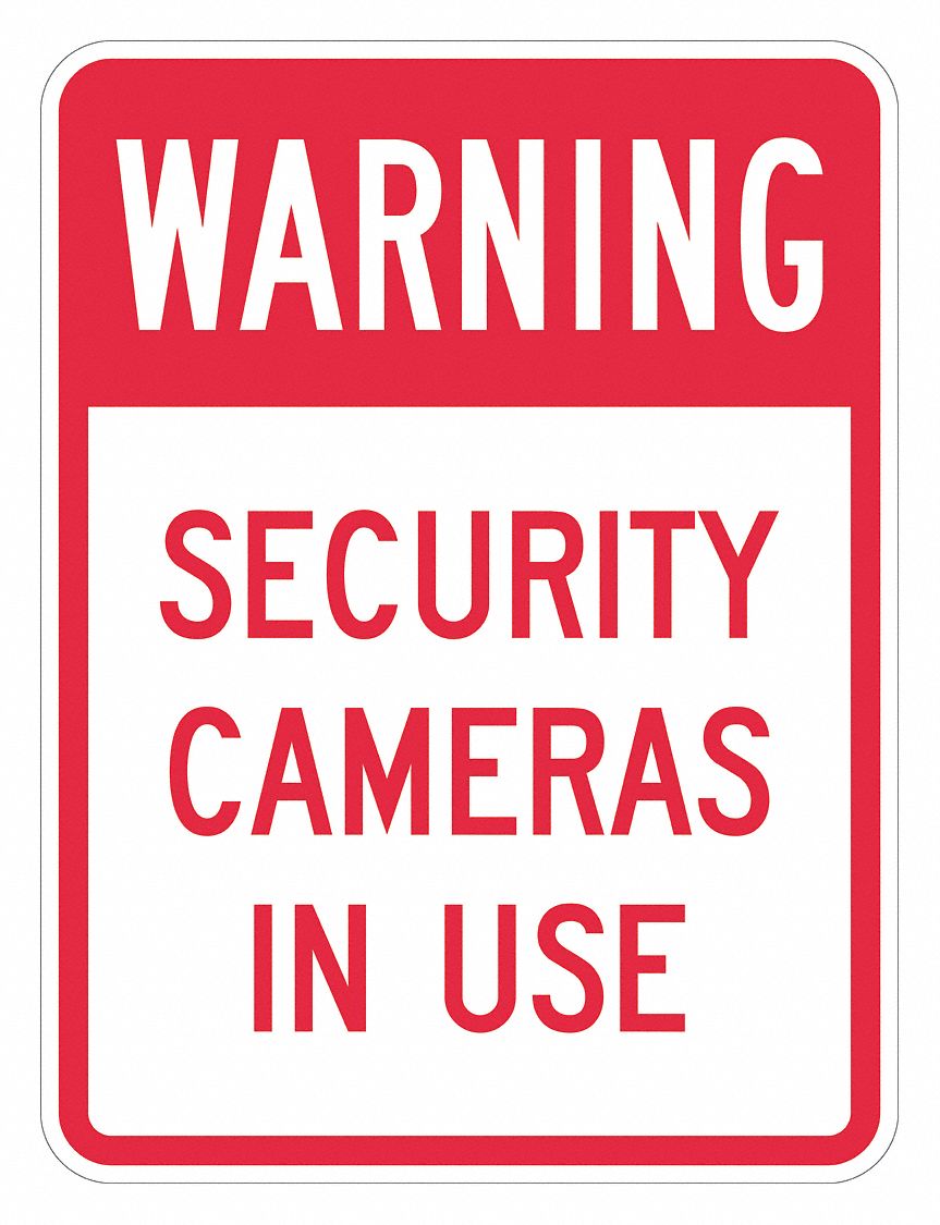 LYLE Facility Sign, Security Cameras In Use, Sign Header Warning