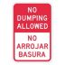 No Dumping Allowed: No Arrojar Basura Signs