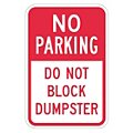 Dumpster No Parking Signs
