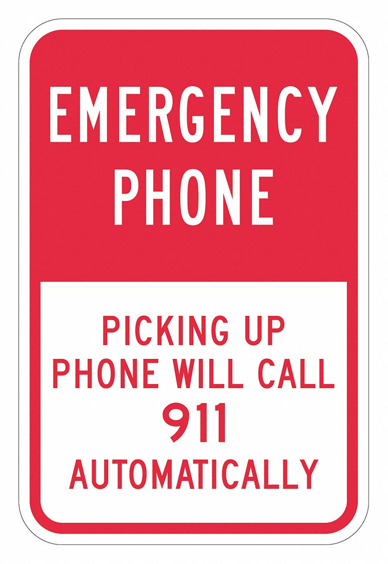 Informational Sign: Aluminum, Mounting Holes Sign Mounting, 18 in x 12 in Nominal Sign Size