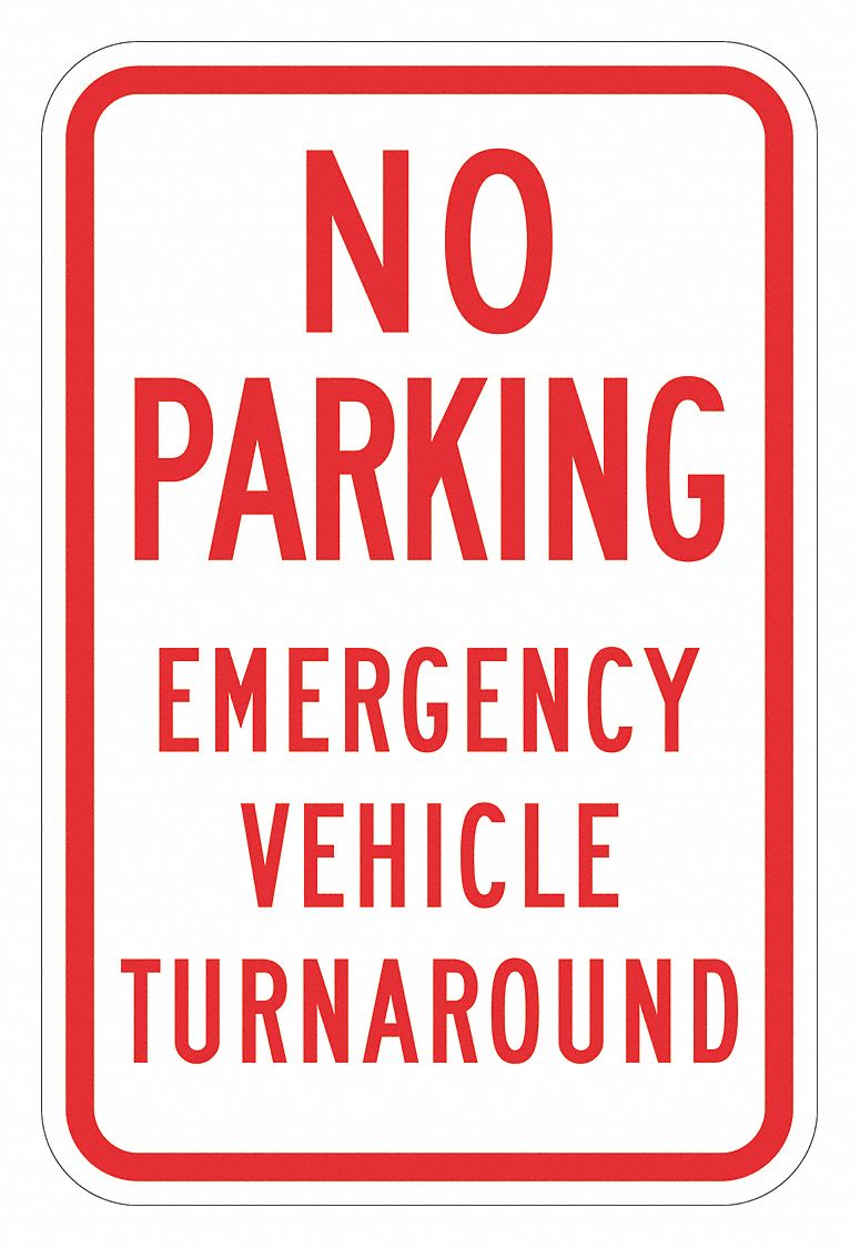 Parking Sign: 18 in x 12 in Nominal Sign Size, Aluminum, 0.063 in, High Intensity Prismatic