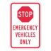 Stop Emergency Vehicles Only Signs