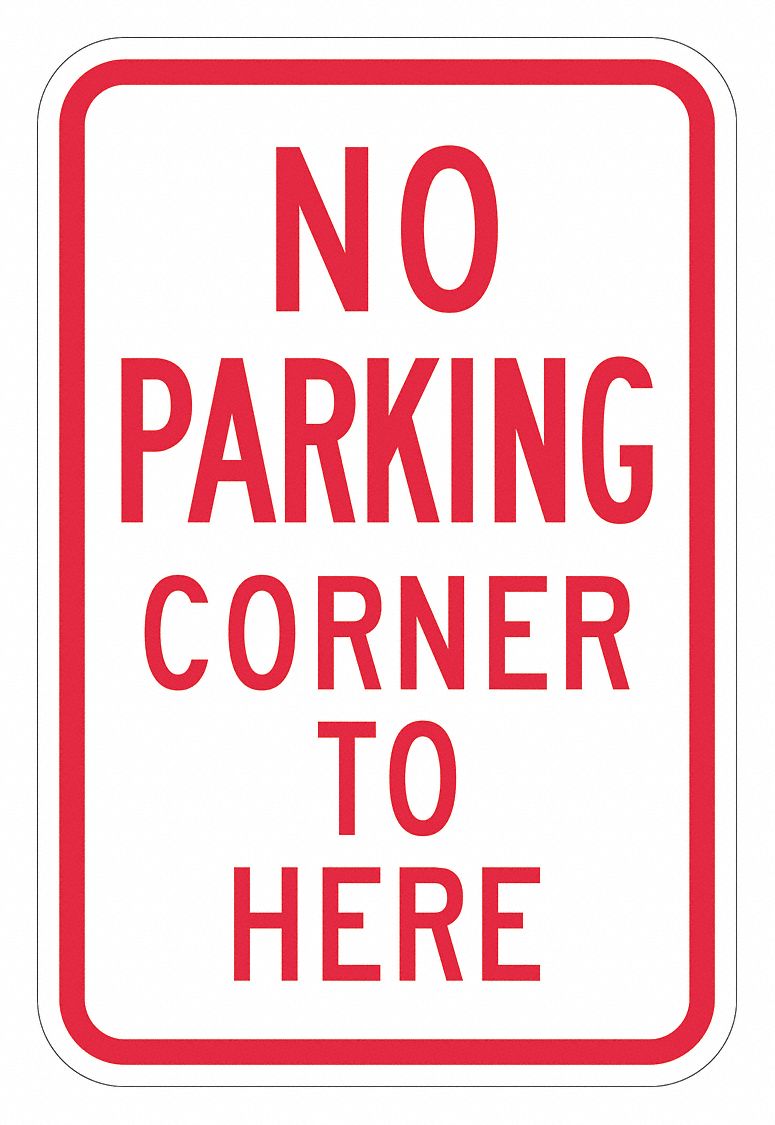 Parking Sign: 18 in x 12 in Nominal Sign Size, Aluminum, 0.063 in, High Intensity Prismatic