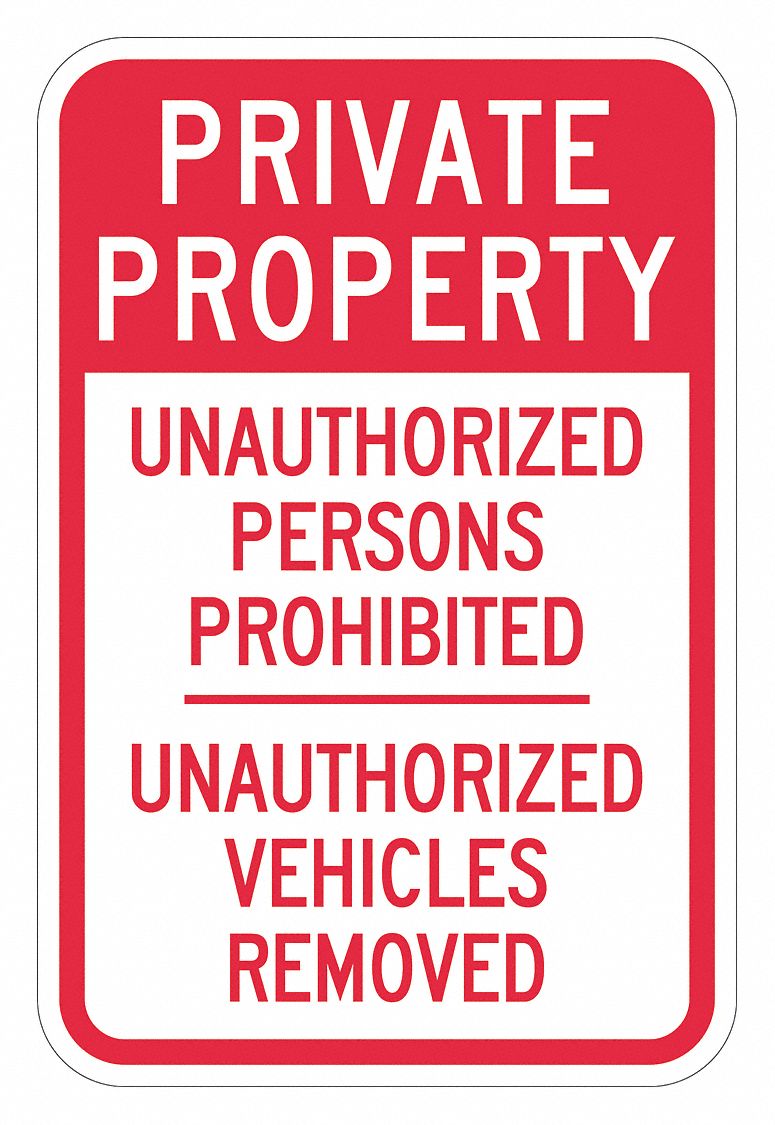 Reflective  No Trespassing  Sign: Aluminum, Mounting Holes Sign Mounting, Engineer Grade