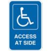 Handicapped Parking Access At Side Signs