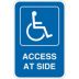 Handicapped Parking Access At Side Signs