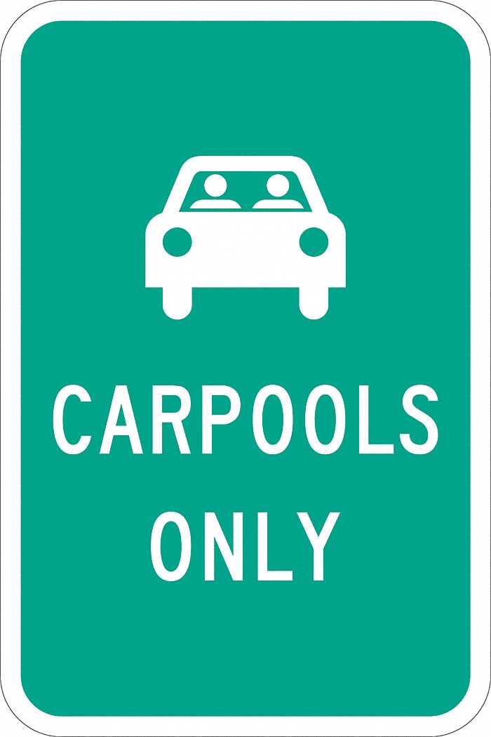 Parking Sign: 18 in x 12 in Nominal Sign Size, Aluminum, 0.063 in, High Intensity Prismatic, White