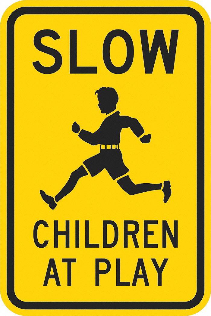 Traffic Sign: 24 in x 18 in Nominal Sign Size, Aluminum, 0.080 in, Engineer