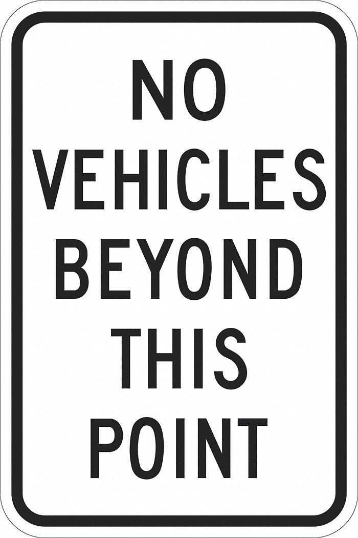 Traffic Sign: 18 in x 12 in Nominal Sign Size, Aluminum, 0.063 in Thick, Engineer