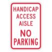 Handicapped Access Aisle No Parking Signs (Maryland)