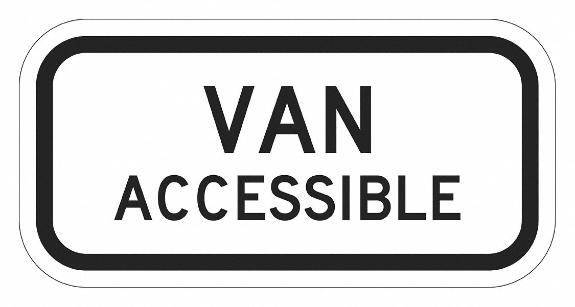 Parking Sign: 6 in x 12 in Nominal Sign Size, Aluminum, 0.063 in, ADA Compliant, Diamond