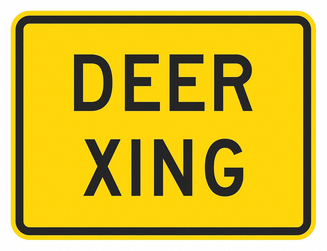 Traffic Sign: 12 in x 18 in Nominal Sign Size, Aluminum, 0.063 in, W11A-3P MUTCD