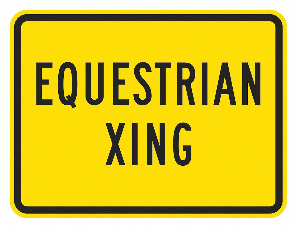 Traffic Sign: 12 in x 18 in Nominal Sign Size, Aluminum, 0.063 in, W11A-7P MUTCD