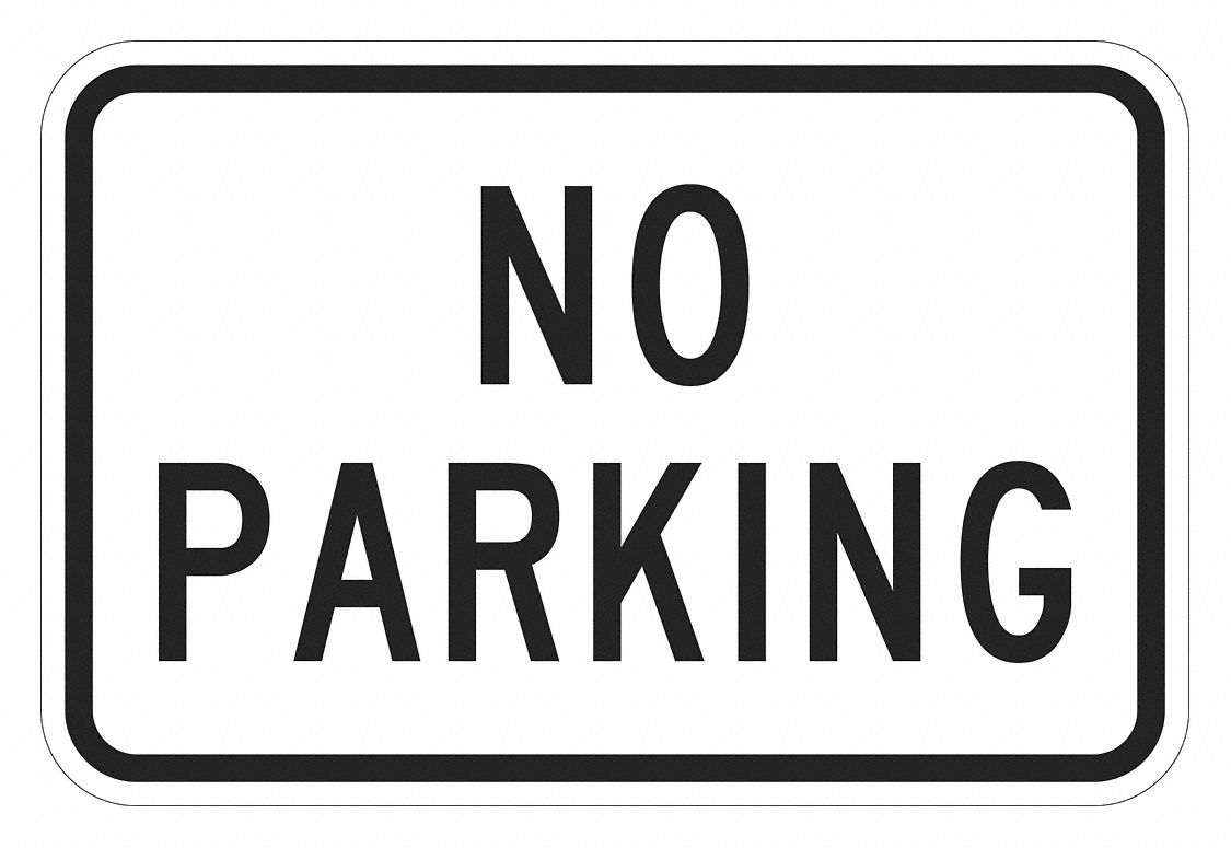 Parking Sign: 12 in x 18 in Nominal Sign Size, Aluminum, 0.063 in, Diamond