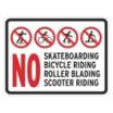 No Skateboarding Bicycle Riding Roller Blading Scooter Riding Signs